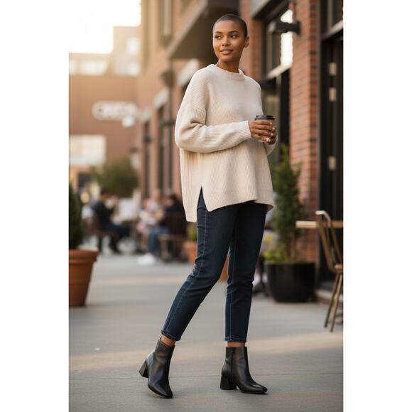 A New Day Black Ankle Fall Booties Women’s Size 8.5 RN#17730 Faux Leather EUC - Picture 2 of 8